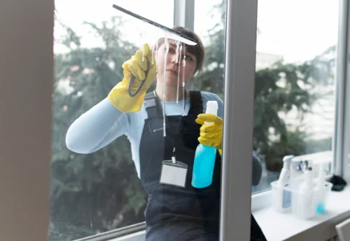 Nettoyage de vitres intérieures et extérieures au Vilhain